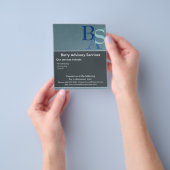 Professioneel, modern blauw flyer (Hand)