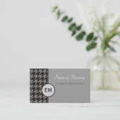 Professioneel modern, bruin monogram visitekaartje (Staand voorkant)