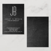 Professioneel modern chrokbordmonogram visitekaartje (Voorkant / Achterkant)