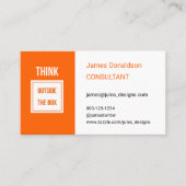 Professioneel modern consultant sinaasappel visitekaartje (Voorkant)