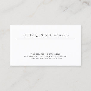 Professioneel, modern design met minimale vereiste visitekaartje