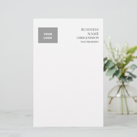 Professioneel Modern Eenvoudig Briefpapier (Staand voorkant)