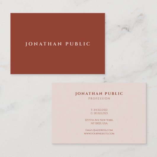 Professioneel Modern Eenvoudig Design Elegante Sja Visitekaartje (Voorkant / Achterkant)