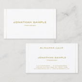 Professioneel, modern, eenvoudig goud gestript visitekaartje (Voorkant / Achterkant)