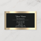 Professioneel, modern, eenvoudig minimalistisch zw visitekaartje (Achterkant)