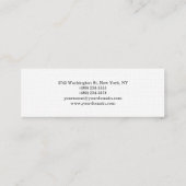 Professioneel, modern, eenvoudig wit mini visitekaartje (Achterkant)