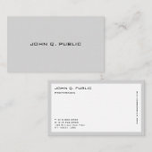 Professioneel modern elegant design grijs wit visitekaartje (Voorkant / Achterkant)
