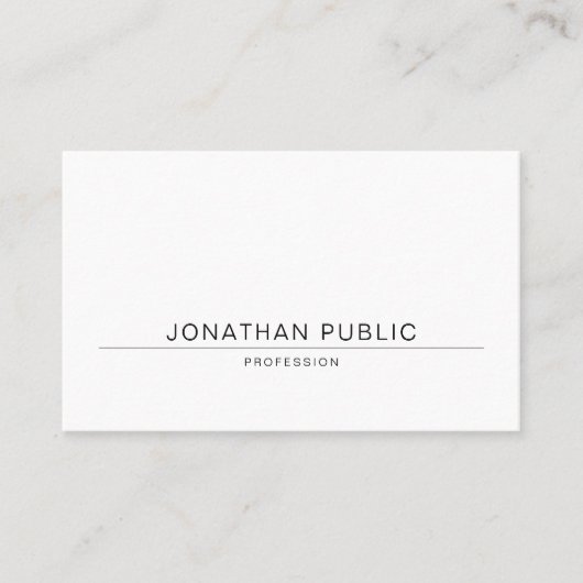 Professioneel, modern elegant design met minimale visitekaartje (Voorkant)