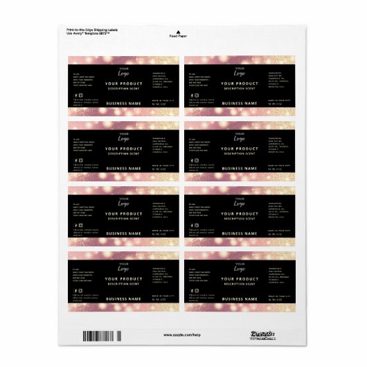 Professioneel modern elegant-etiket met sparren etiket (Full Sheet)