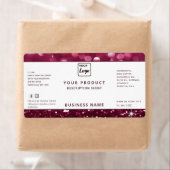 Professioneel modern elegant glitter-productlabel etiket (Insitu)