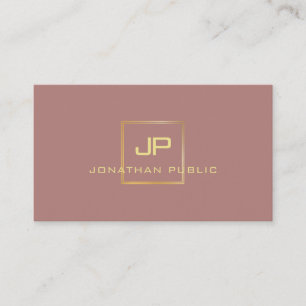 Professioneel, modern, elegant Gold look-monogram Visitekaartje