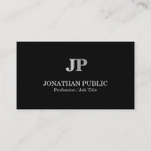 Professioneel modern Elegant Monogram Chic Visitekaartje (Voorkant)