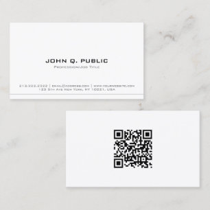 Professioneel Modern Elegant Strak Template QR Cod Visitekaartje