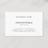 Professioneel, modern en minimaal rendement visitekaartje (Achterkant)