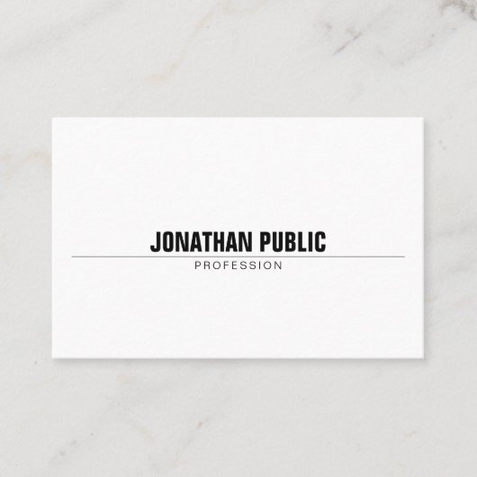 Professioneel, modern en minimaal rendement visitekaartje (Voorkant)
