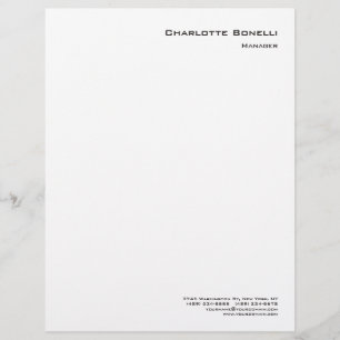 Professioneel, modern en minimalistisch briefhoofd