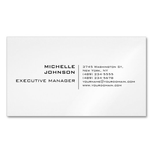 Professioneel, modern en minimalistisch magnetisch visitekaartje (Voorkant)