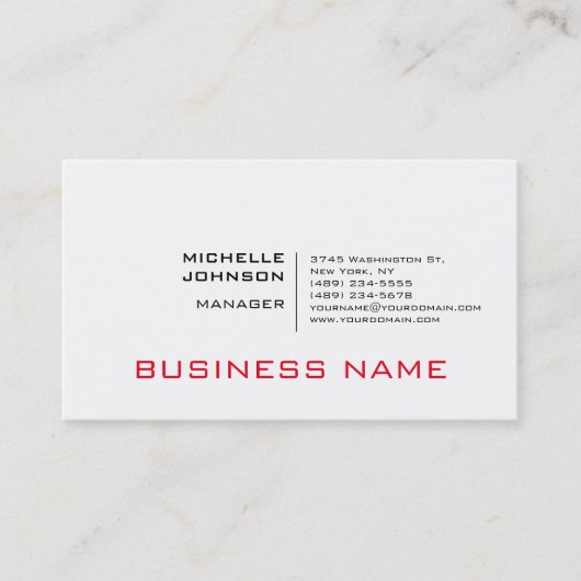 Professioneel, modern en minimalistisch visitekaartje (Voorkant)