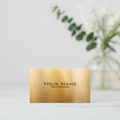 Professioneel, modern geborsteld metaal visitekaartje (Staand voorkant)