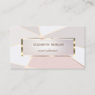 Professioneel, modern Geometrisch, Gold Lijst Visitekaartje