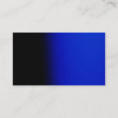 Professioneel modern gewoon blauw zwart monogram visitekaartje (Achterkant)