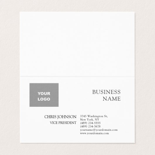 Professioneel Modern Gewoon Eenvoudig Premium Linn Visitekaartjes (Buitenkant ongevouwen)