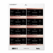 Professioneel, modern glitter-etiket etiket (Full Sheet)