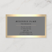Professioneel modern Golden Framed Grey Consulting Visitekaartje (Achterkant)