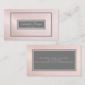 Professioneel modern grijs Lijst Visitekaartje (Voorkant / Achterkant)