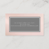 Professioneel modern grijs Lijst Visitekaartje (Achterkant)