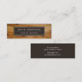 Professioneel, modern houten blik - Compact Mini Mini Visitekaartje (Voorkant / Achterkant)