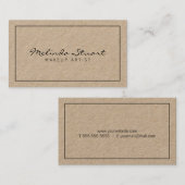 Professioneel modern kraftpapier visitekaartje (Voorkant / Achterkant)