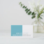 PROFESSIONEEL MODERN minimaal stijlvol turquoise b Visitekaartje (Staand voorkant)