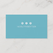 PROFESSIONEEL MODERN minimaal stijlvol turquoise b Visitekaartje (Achterkant)