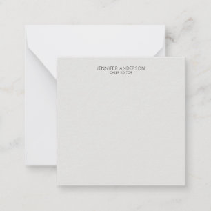 Professioneel modern minimalist platinum grijs notitiekaartje