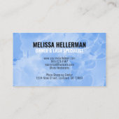 Professioneel modern minimalistisch blauw monogram visitekaartje (Achterkant)