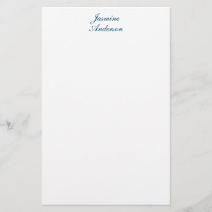 Professioneel Modern Minimalistisch Blauw Wit Briefpapier