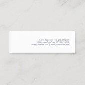 Professioneel, modern, minimalistisch design blauw mini visitekaartje (Achterkant)