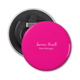 Professioneel Modern Minimalistisch Diep Roze Button Flesopener