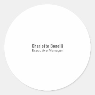 Professioneel Modern Minimalistisch Eenvoudig Ronde Sticker