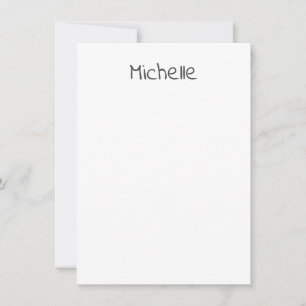 Professioneel Modern Minimalistisch Eigen Naam Notitiekaartje