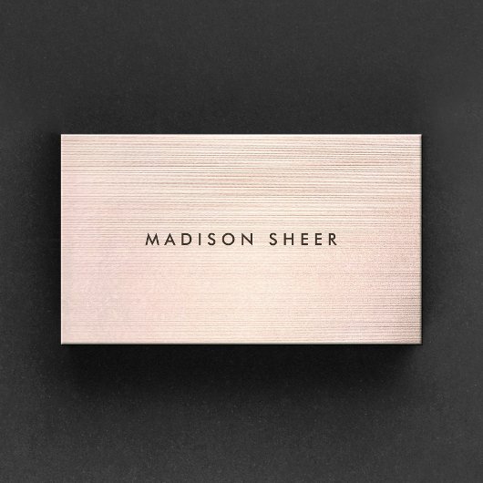 Professioneel modern minimalistisch elegant koper visitekaartje