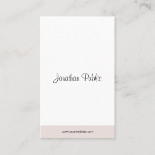 Professioneel Modern Minimalistisch Elegant Script Visitekaartje