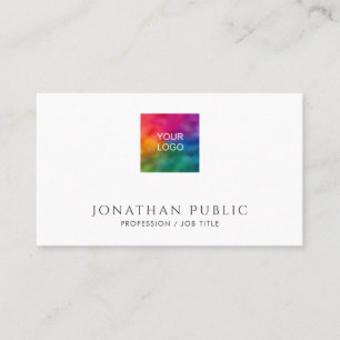 Professioneel Modern Minimalistisch Upload Uw Logo Visitekaartje