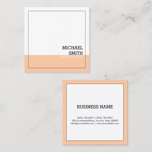 Professioneel, modern, modern vierkante visitekaartje (Voorkant / Achterkant)