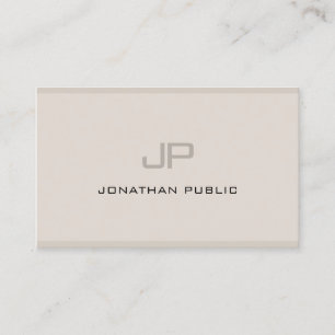 Professioneel Modern Monogram Elegant Eenvoudig Visitekaartje