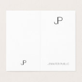 Professioneel Modern Monogram Elegant Minimalist Visitekaartjes (Buitenkant ongevouwen)