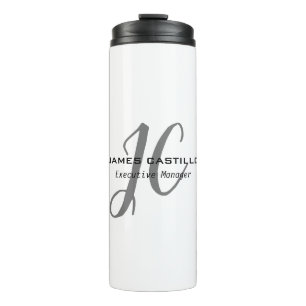 Professioneel Modern Monogram Kalligrafie Script Thermosbeker
