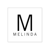 Professioneel modern monogram met aangepaste naam 	rubberstempel (Afrduk)