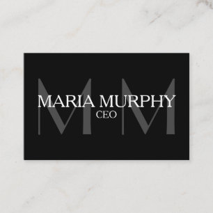 Professioneel modern Monogram Visitekaartje